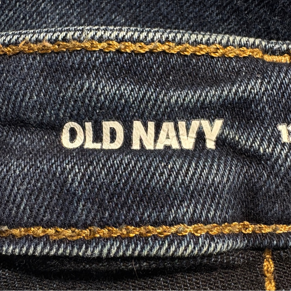 OLD NAVY Rockstar Demin Jeans Womens 12 Super Skinny Mid Rise Dark Wash - Picture 3 of 12
